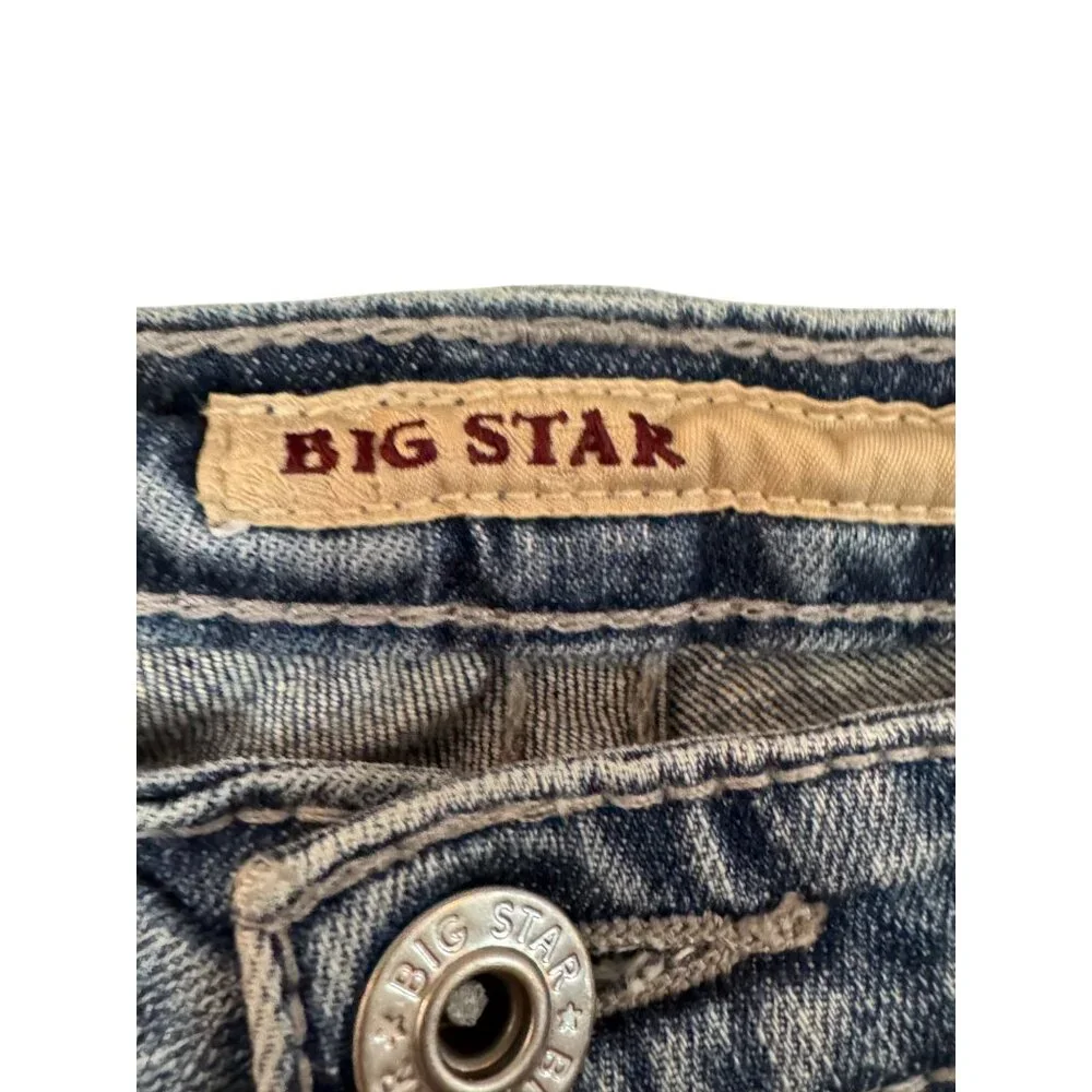 Big Star Womens Legendary Blue Jeans Size 31 Mid Rise Straight Leg Denim - Picture 3 of 7